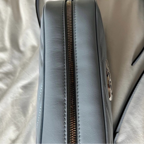 Authentic Gucci GG Marmont Calfskin Crossbody Chain Shoulder Bag Blue - Picture 9 of 14